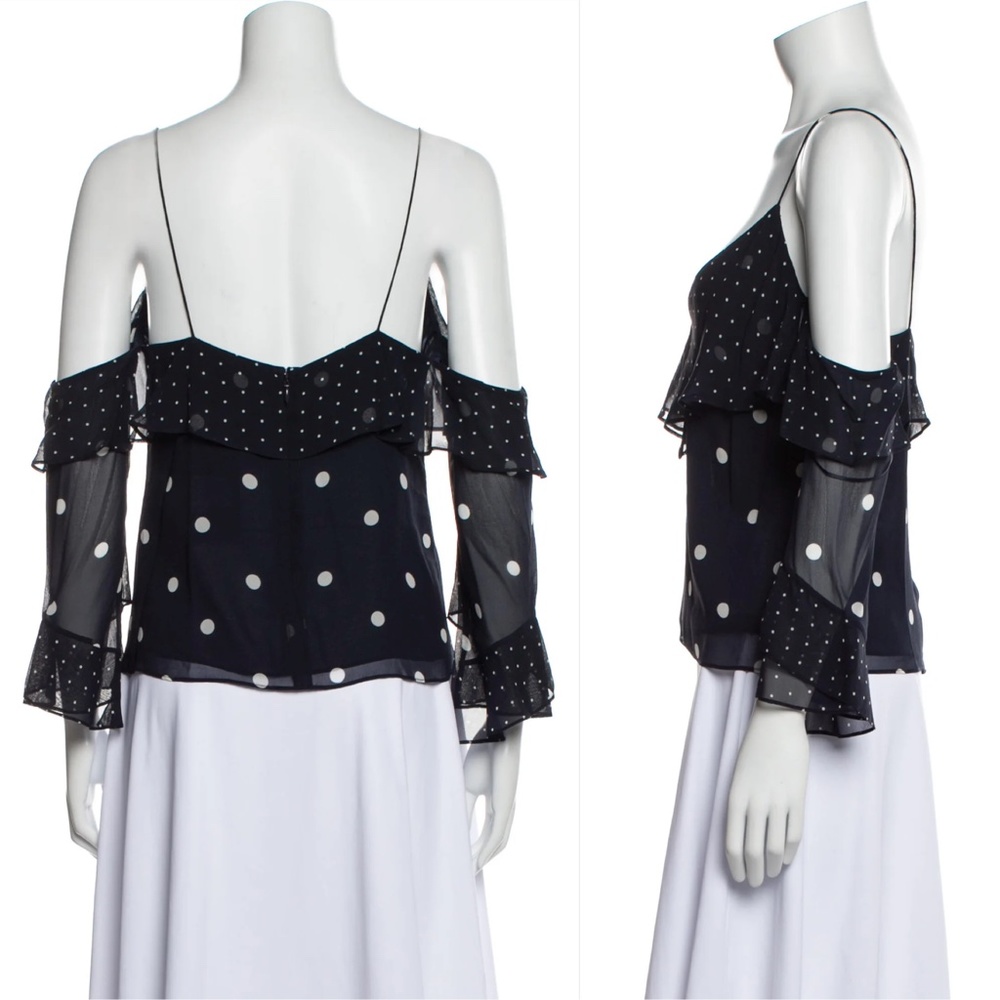 NICHOLAS Spot Print Spiral Sleeve Top - Picture 15 of 15